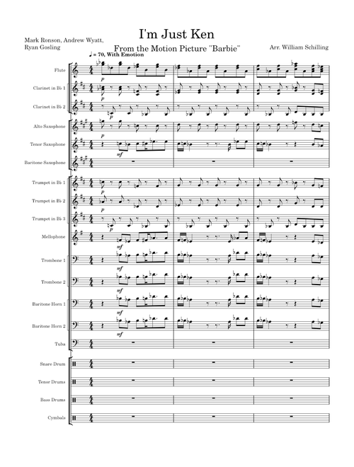 I'm Just Ken – Ryan Gosling (Arranged for Marching Band)