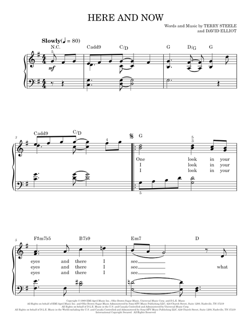 Here and now - Luther Vandross (Easy Piano)