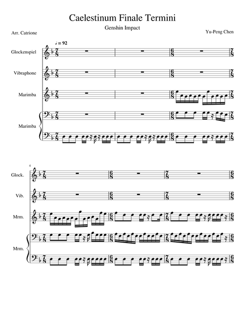 Genshin Impact - Caelestinum Finale Termini [Percussion Ensemble]