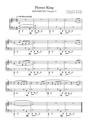 Flower Man (Deltarune) with lyrics – Toby Fox Sheet Music for Piano ...