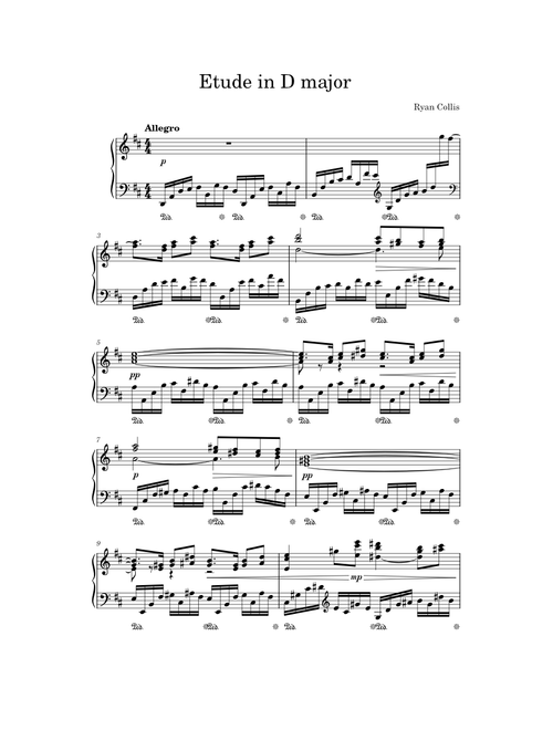 Etude in D major