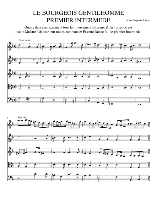 Lully - Premier Intermede (le Bourgeois Gentilhomme)