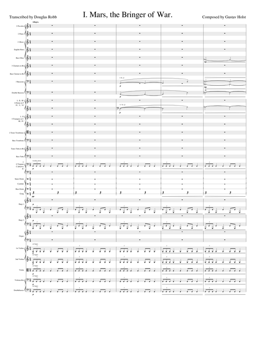 The Planets Suite. Mvt I. Mars, the Bringer of War