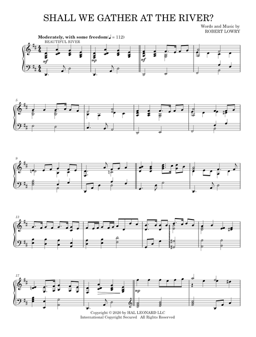 Shall We Gather At The River - Robert Lowry (Piano Solo)