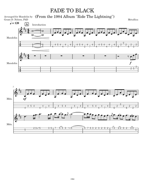 FADE TO BLACK_Metallica