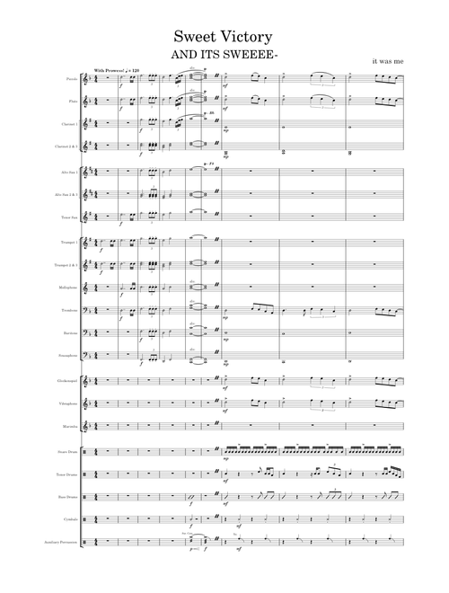Sweet victory – David Glen Eisley (Spongebob) Marching Band Arr.