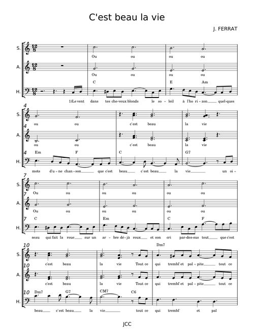 C'est beau la vie – J. FERRAT