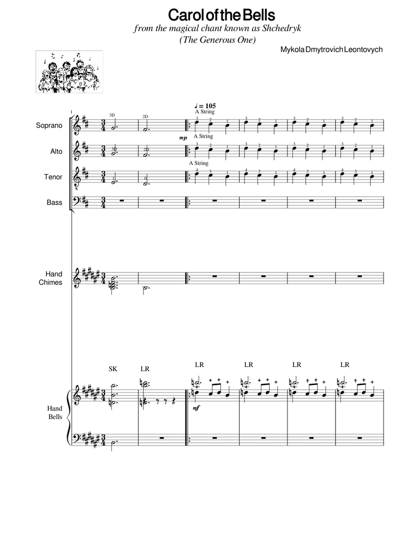 Carol of the Bells Sheet music for Bass guitar (Solo) | Musescore.com