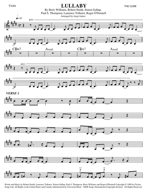 Lullaby (Arr. Jorge Juárez) - The Cure (Violin Solo)