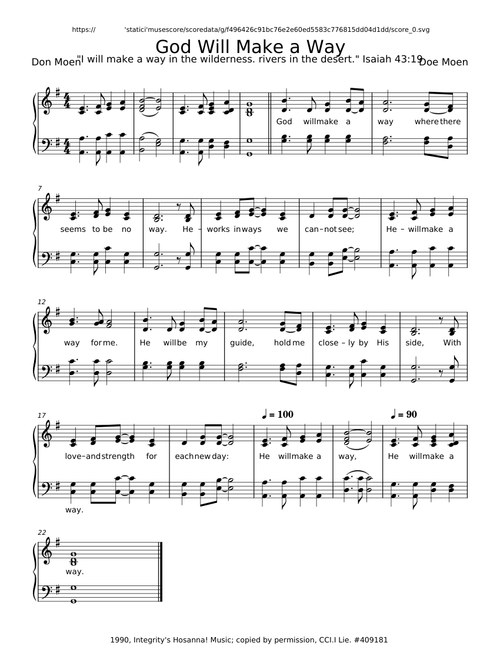 God will make a way - Don Moen