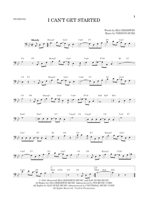 Play Official version of I Can't Get Started With You Sheet Music