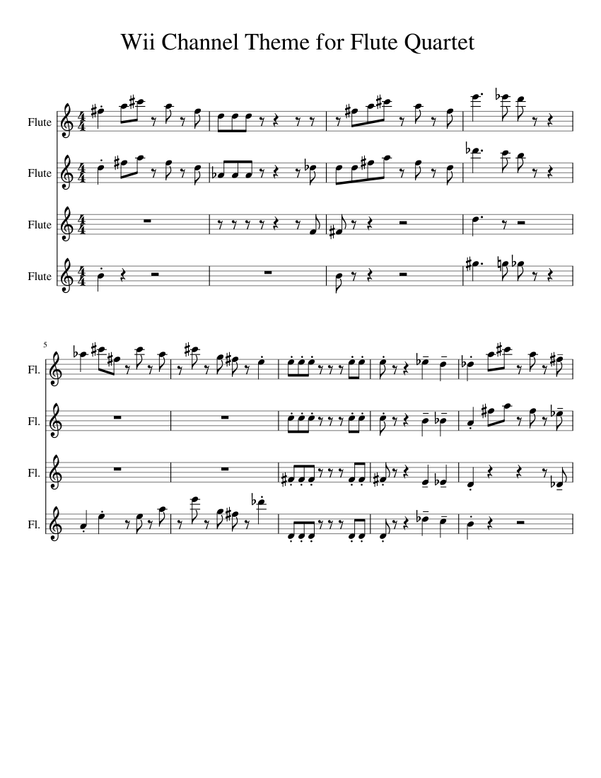 Wii shop sheet music on sale