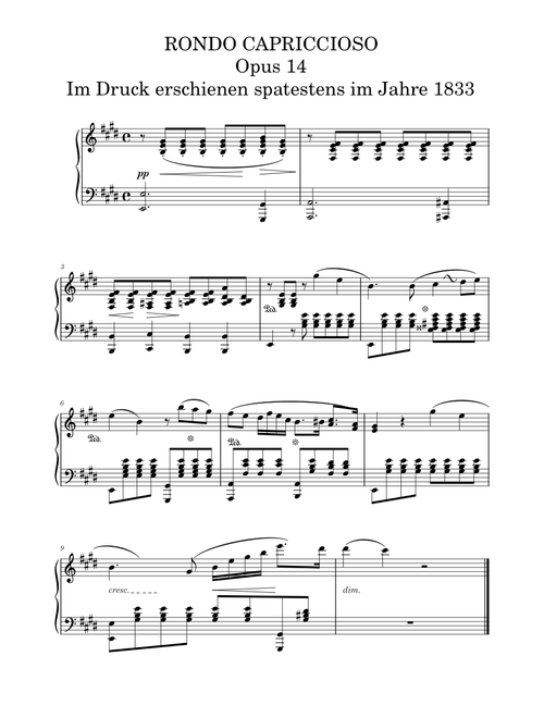 Rondo capriccioso, Op.14 – Felix Mendelssohn RONDO CAPRICCIOSO