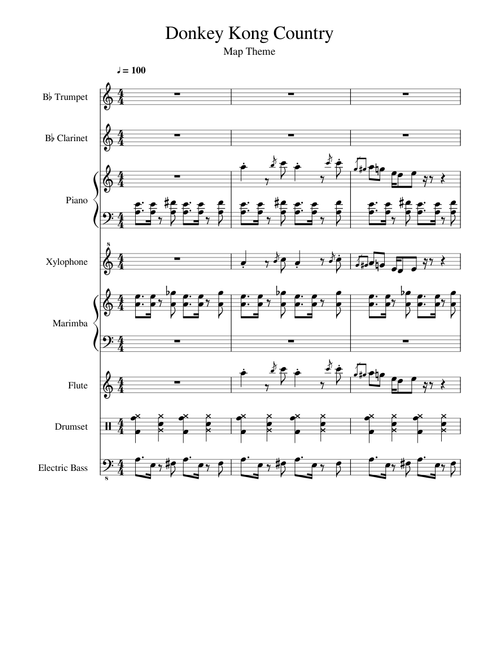 Donkey Kong Country - Map (for your listening pleasure only)