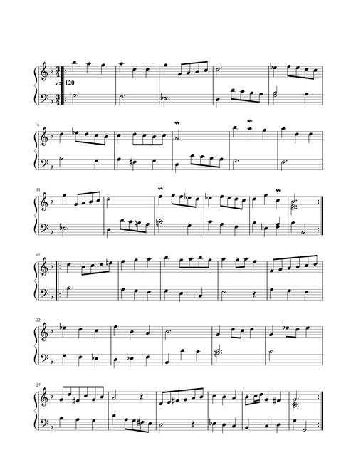 BACH - BWV 115 - Minuet G minor