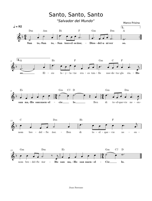 Santo – Marco Frisina Santo Salvador del Mundo – Marco Frisina