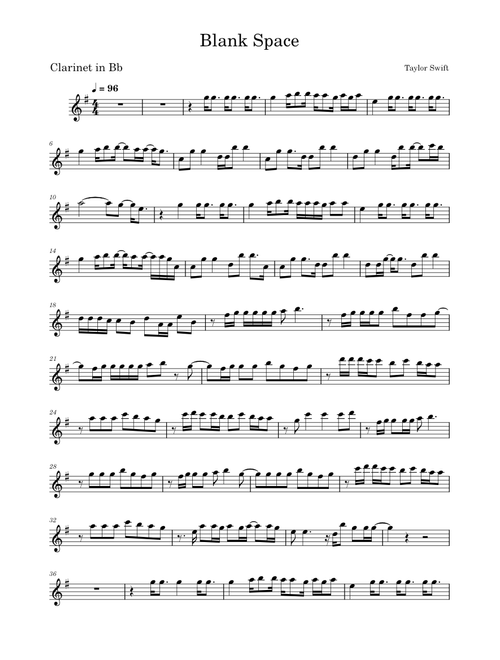 Blank space – Taylor Swift