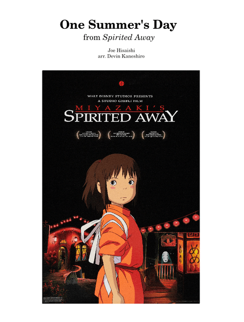 One Summer's Day (ORCHESTRA and PIANO) – Joe Hisaishi