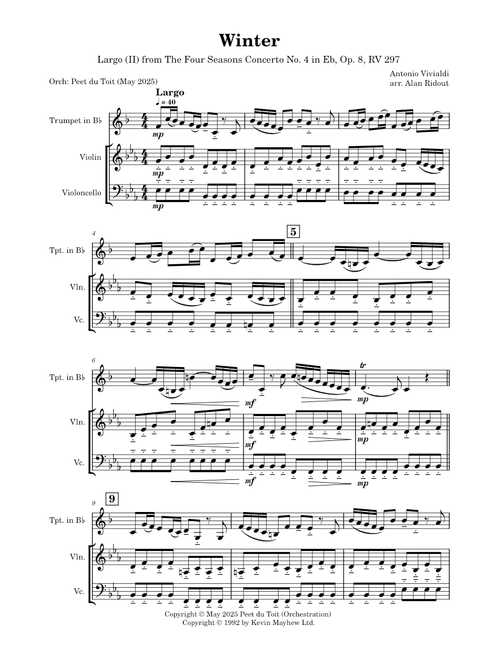 Winter  (Largo - II)  from The Four Seasons - A Vivaldi