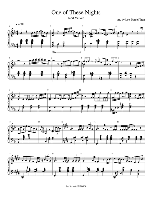 One of These Nights by Red Velvet for Piano 
