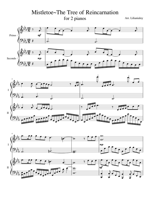 Mistletoe The Tree of Reincarnation DUET (for 2 pianos) - intermediate