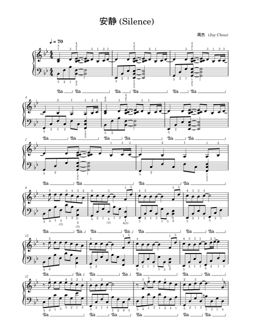 安静 （Silence） – Jay Chou 安静