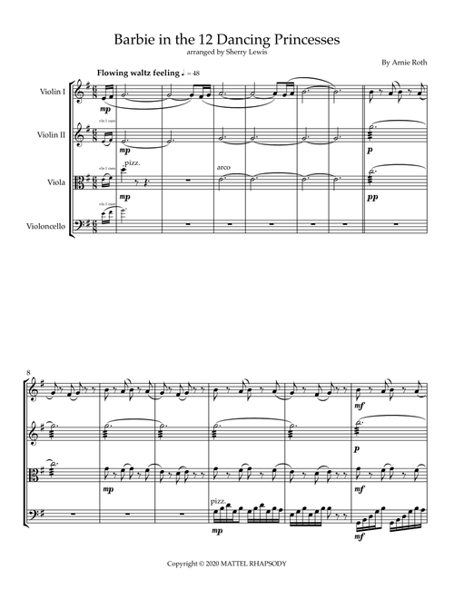 Barbie In The 12 Dancing Princesses Main Titles (Arr. Sherry Lewis) - Arnie Roth (String Quartet)