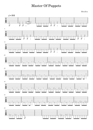 Master Of Puppets - Marching Band Arrangement Sheet Music for