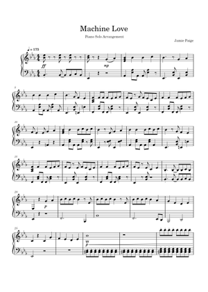 Machine Love – Jamie Paige Sheet Music for Piano (Solo) | MuseScore.com