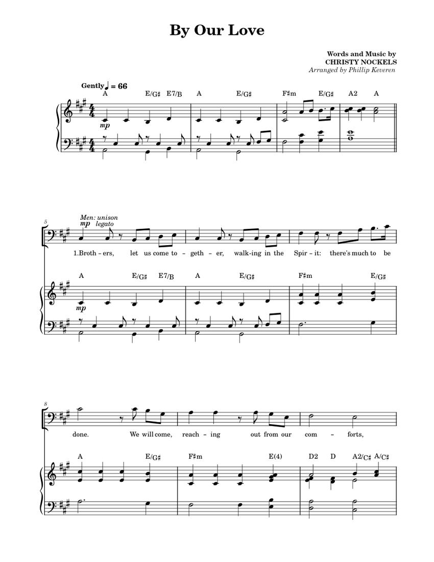 By our love christy nockels by our love sheet music for piano vocals