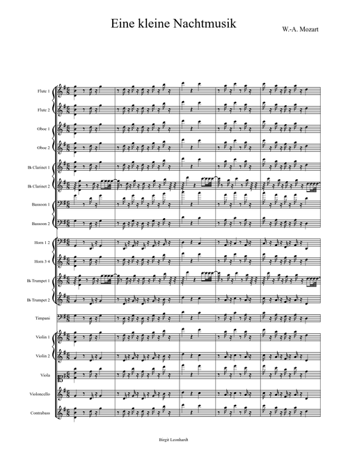Eine kleine Nachtmusik - W.-A. Mozart