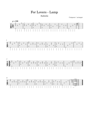 lamp 楽譜 ひろがるなみだ-Lamp-ランプ五線譜プレビュー