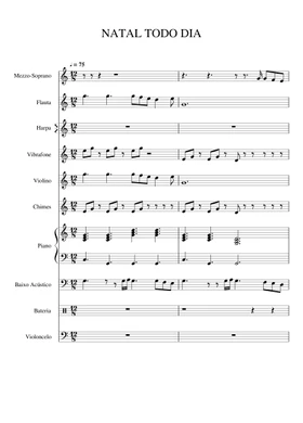 Free NATAL TODO DIA by Roupa Nova sheet music | Download PDF or print on  