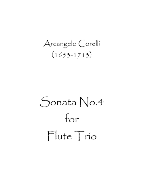Sonata No.4 (Arr. Spence Bundy) - Arcangelo Corelli (Woodwind Ensemble)