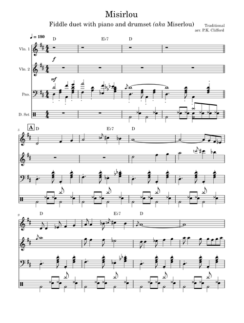 Misirlou (aka Miserlou), fiddle duet