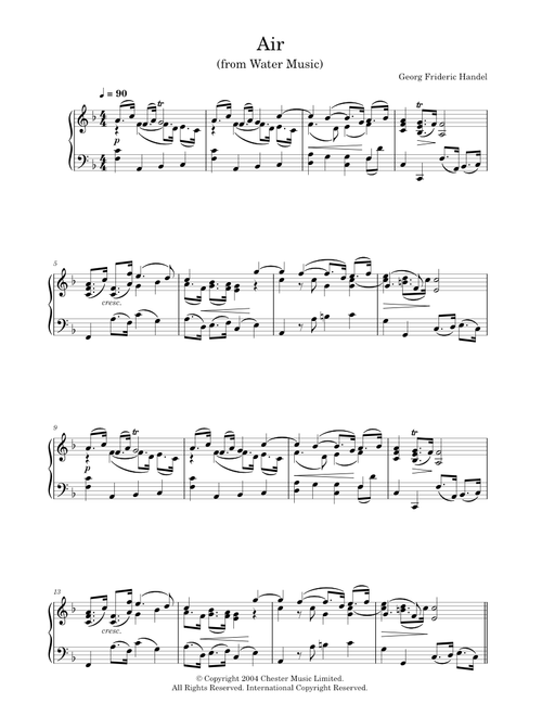 Air (from The Water Music Suite) - George Frideric Handel