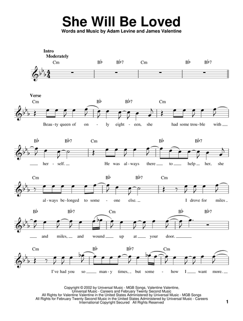 She Will Be Loved - Maroon 5 (Pro Vocal)