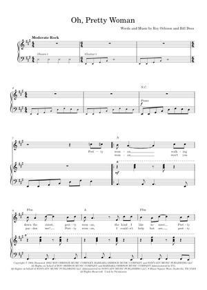 Play Official version of Oh, Pretty Woman Sheet Music by Roy Orbison ...