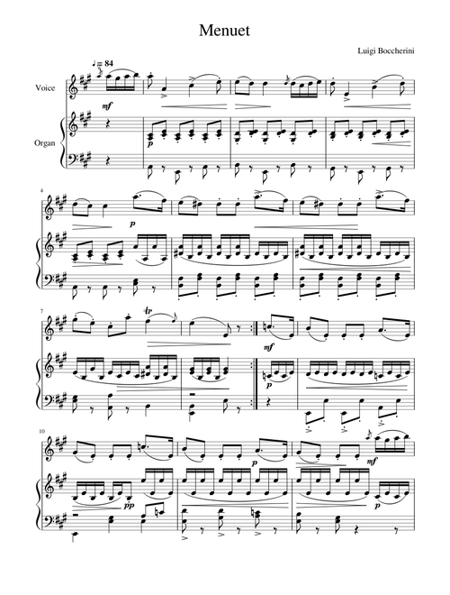 Menuet Luigi Boccherini