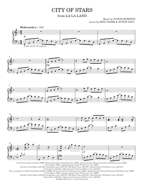 City Of Stars (from La La Land) - Ryan Gosling & Emma Stone (Piano Solo)