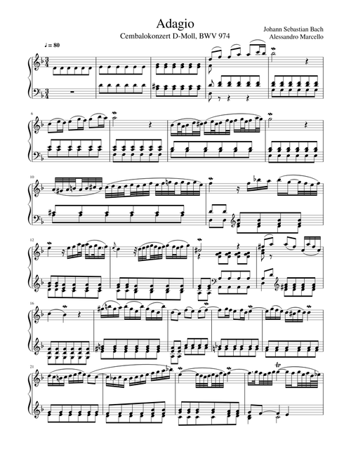Adagio BWV 974