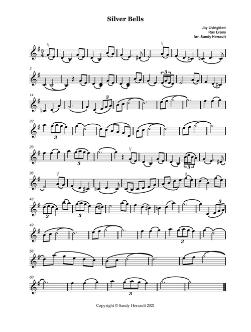 Silver Bells (Arr. Sandy Herrault) - Plumb (Violin Solo)