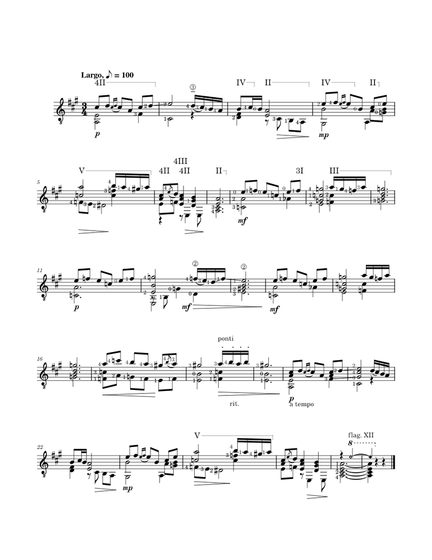 Romance De Los Pinos - Frederico Moreno Torroba Sheet Music for