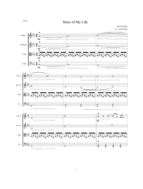 Story Of My Life (Arr. Betsuel Uesile Prado) - One Direction (String Quartet)