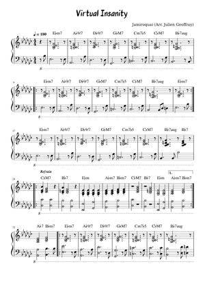 Virtual insanity – Jamiroquai (Piano Part) Sheet Music with Chords