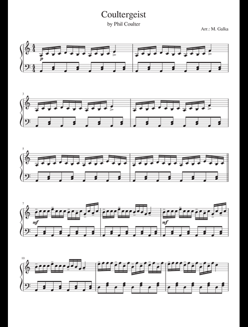 Coultergeist (Arr. M. Galka) - Phil Coulter (Piano Solo)