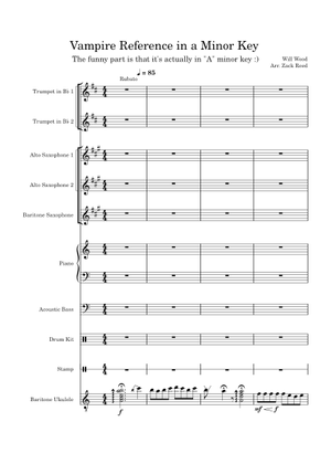 Vampire Reference in A Minor Key - Will Wood (Full Transcription) Sheet ...