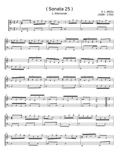 Lute Sonata (Suite) No.25 in g minor - Sylvius Leopold Weiss
