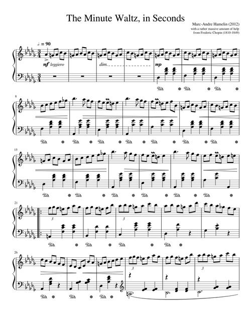 The Minute Waltz, In Seconds - M.A. Hamelin