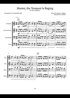 Master, the Tempest Is Raging – H. R. Palmer Sheet Music for Piano ...